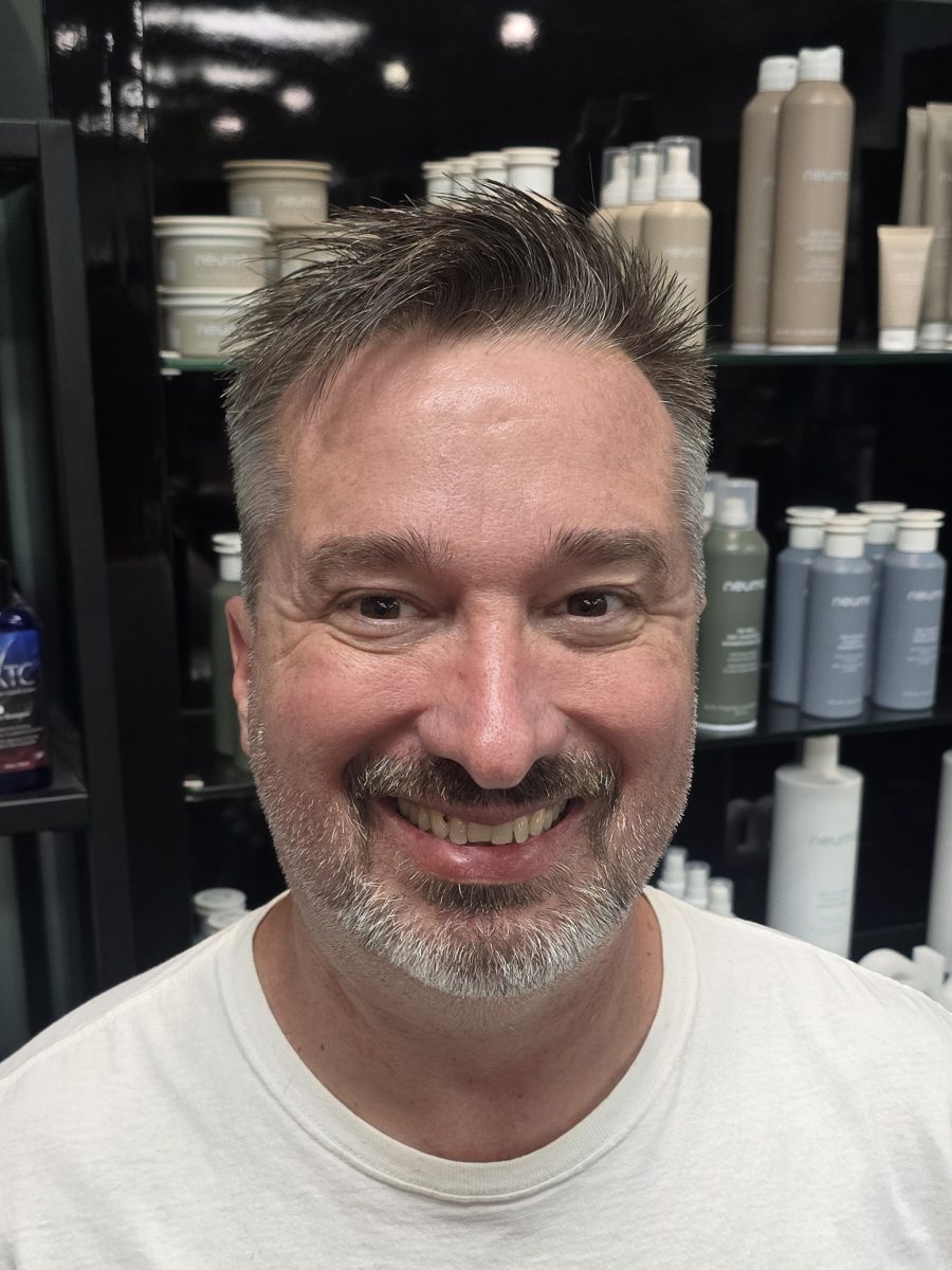 Precision Men's fade haircut by Kristan Sayers at K Bella Hair Studio & Spa in Brighton, MI