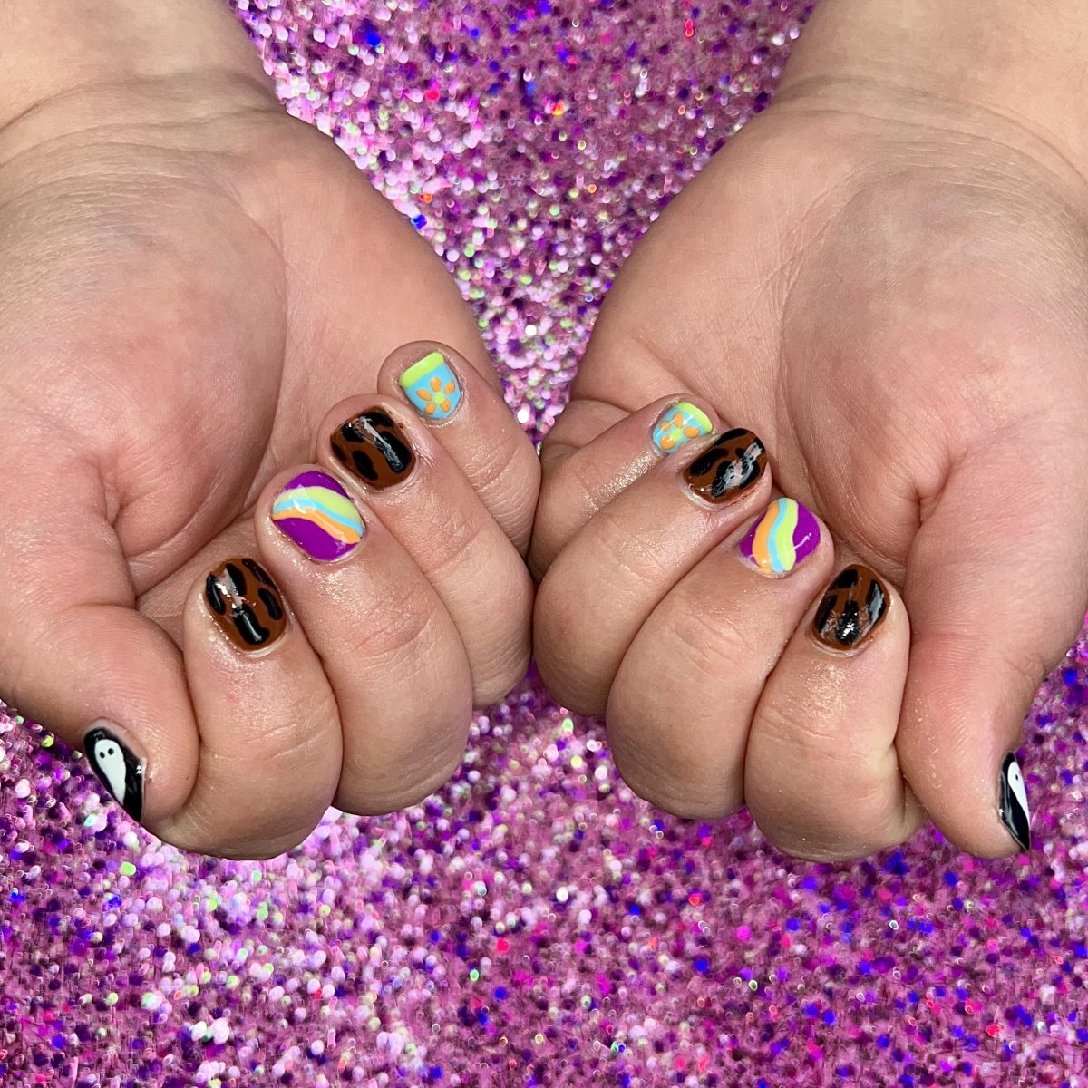 Professional gel nail application by Tara Dye at K Bella Hair Studio & Spa in Brighton, MI