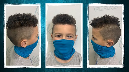 Kids Cut - Shaved Sides & Curly Top - By Kristan Sayers | K Bella - Brighton, MI