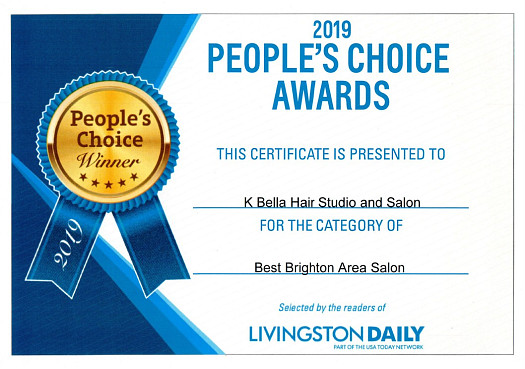 2019 People's Choice Awards - 1st Place - Best Brighton-Area Salon | K Bella - Brighton, MI