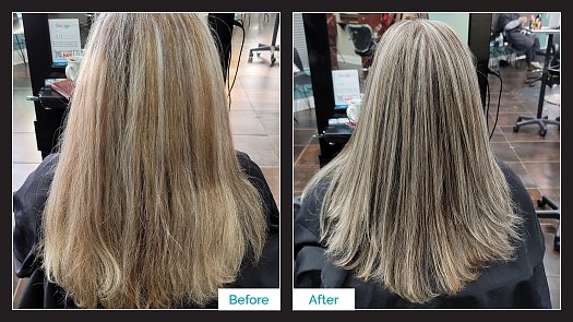 Chunky Highlights & Concave Long Layer Haircut - Before & After - By Kristan Sayers | K Bella - Brighton, MI
