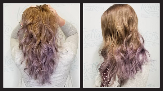 Blonde w/ Tipped-Out Pastel Violet Ends - A True Ombre - By Kristan Sayers | K Bella - Brighton, MI