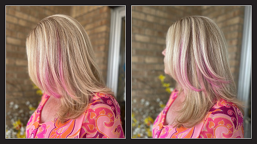 Pink & Blonde Color w/ a Heavy Layered Long Haircut - By Kristan Sayers | K Bella - Brighton, MI