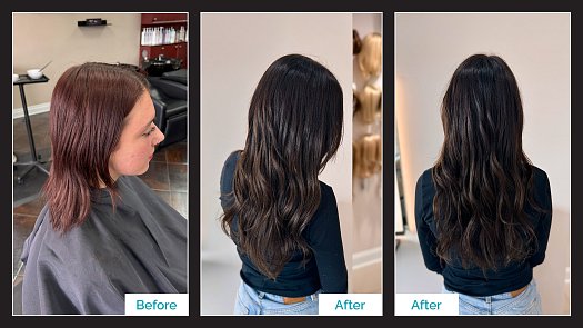 Tape-Ins - Before & After | K Bella - Brighton, MI
