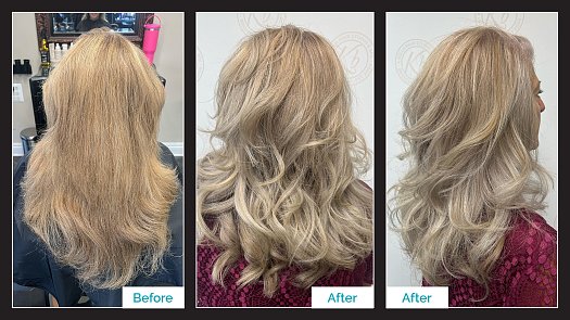 Color Correction: Foil & Toner To Transition To Natural Grey Tones + Layered Cut - By Jean Kania | K Bella - Brighton, MI