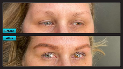 Eyebrow Microblading Before & After - By Nada Toma | K Bella - Brighton, MI