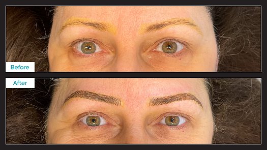 Eyebrow Microblading Before & After - By Nada Toma | K Bella - Brighton, MI
