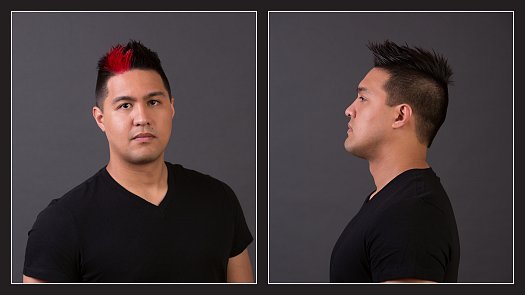 Tight Fade Clipper Cut + Spikey Top + Red Accent Highlight - By Kristan Sayers | K Bella - Brighton, MI