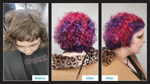 Purple Pink Infusion Curly Cut - By Siobhan Rozinski | K Bella - Brighton, MI